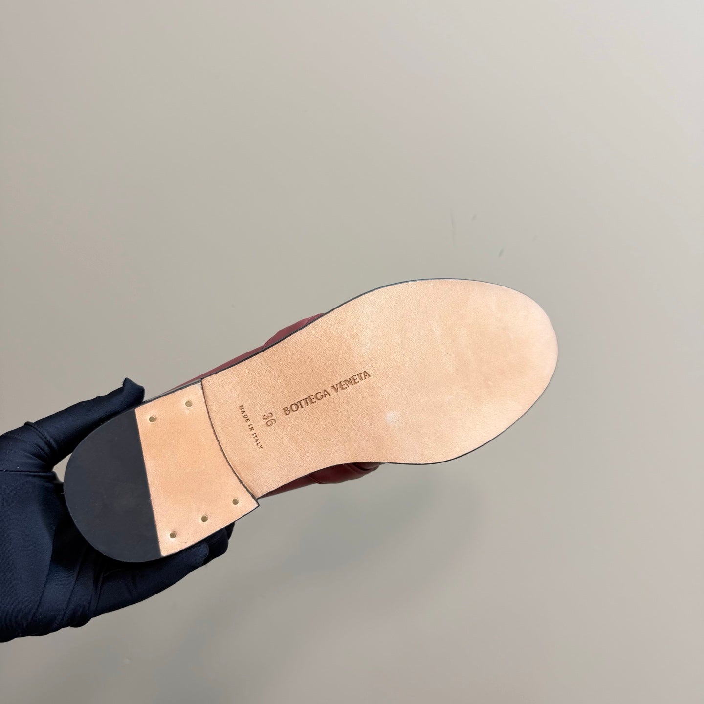BOTTEGA VENETA ASTAIRE LOAFER IN BERRY RED CALFSKIN